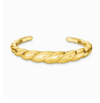 Gold-plated organic-shaped bangle