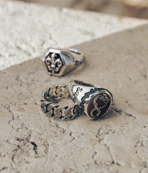 Silver Signet Ring Dragon Red Tiger’s Eye Rebel Icons
