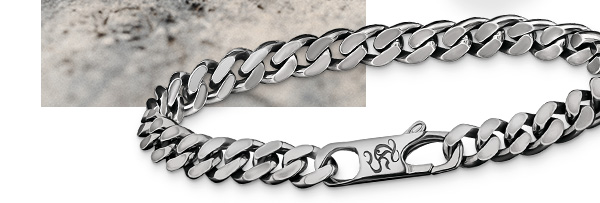 Silver armoured bracelet 6,9 mm