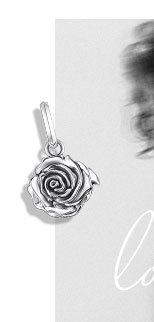 Silver Midnight Rose pendant