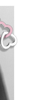 Charm pendant pink heart silver