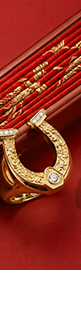 18k Gold Plated Horseshoe Ring Elyndra
