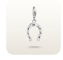 Silver Charm Pendant Western Horseshoe Original