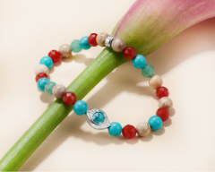 Multicolored Bead Bracelet Eye