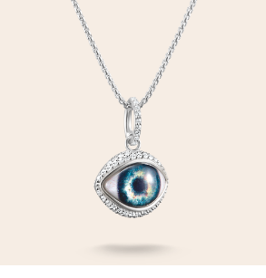 Silver Necklace Eye Pendant Rebel Icons