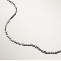 Silver Braided Necklace Wild Horses