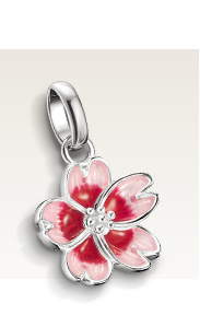 Silver Charm Pendant Cherry Blossom Connect