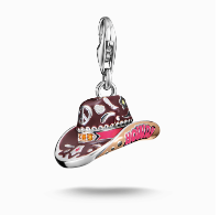 Silver charm pendant cowboy hat