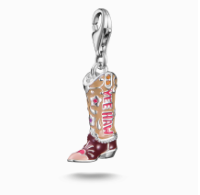 Silver charm pendant cowboy boot