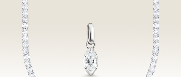 Silver Charm Pendant Birthstone April Connect