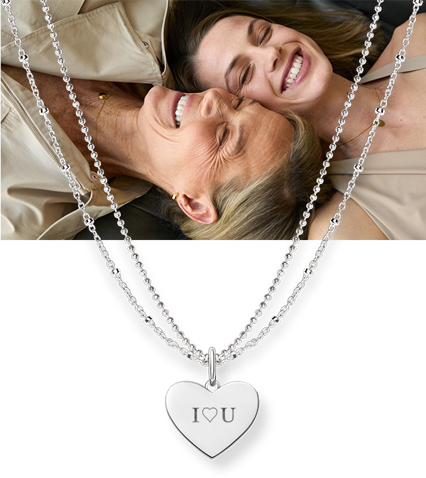 Necklace heart silver