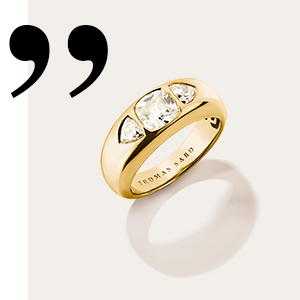 18k Gold Plated Ring with Faceted White Zirconia Stones Bold Elegance