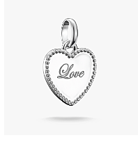 Charm pendant love heart Connect silver
