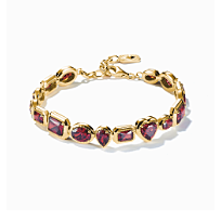18k Gold Plated Bracelet with Red Zirconia Elyndra