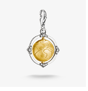 Charm pendant vintage globe