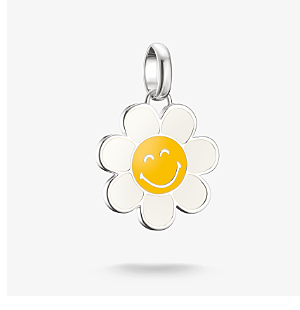 Silver SMILEYWORLD® Daisy Charm Pendant Connect