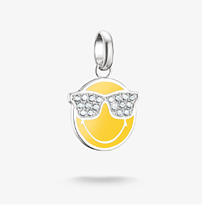 Silver SMILEYWORLD® Sunglasses Charm Pendant Connect