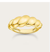 Gold-plated organic-shaped ring