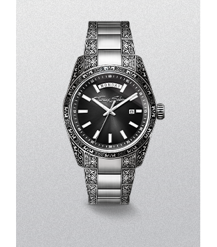 Watch Rebel at Heart Revive 40 mm Stainless Steel Black, Engraved Design