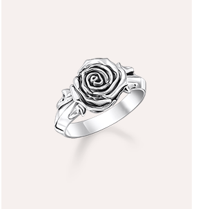 Ring Midnight Rose Silber