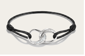 Together Fabric Bracelet Black