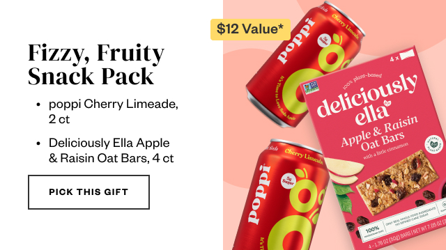 Fizzy, Fruity Snack Pack. Pick this gift.