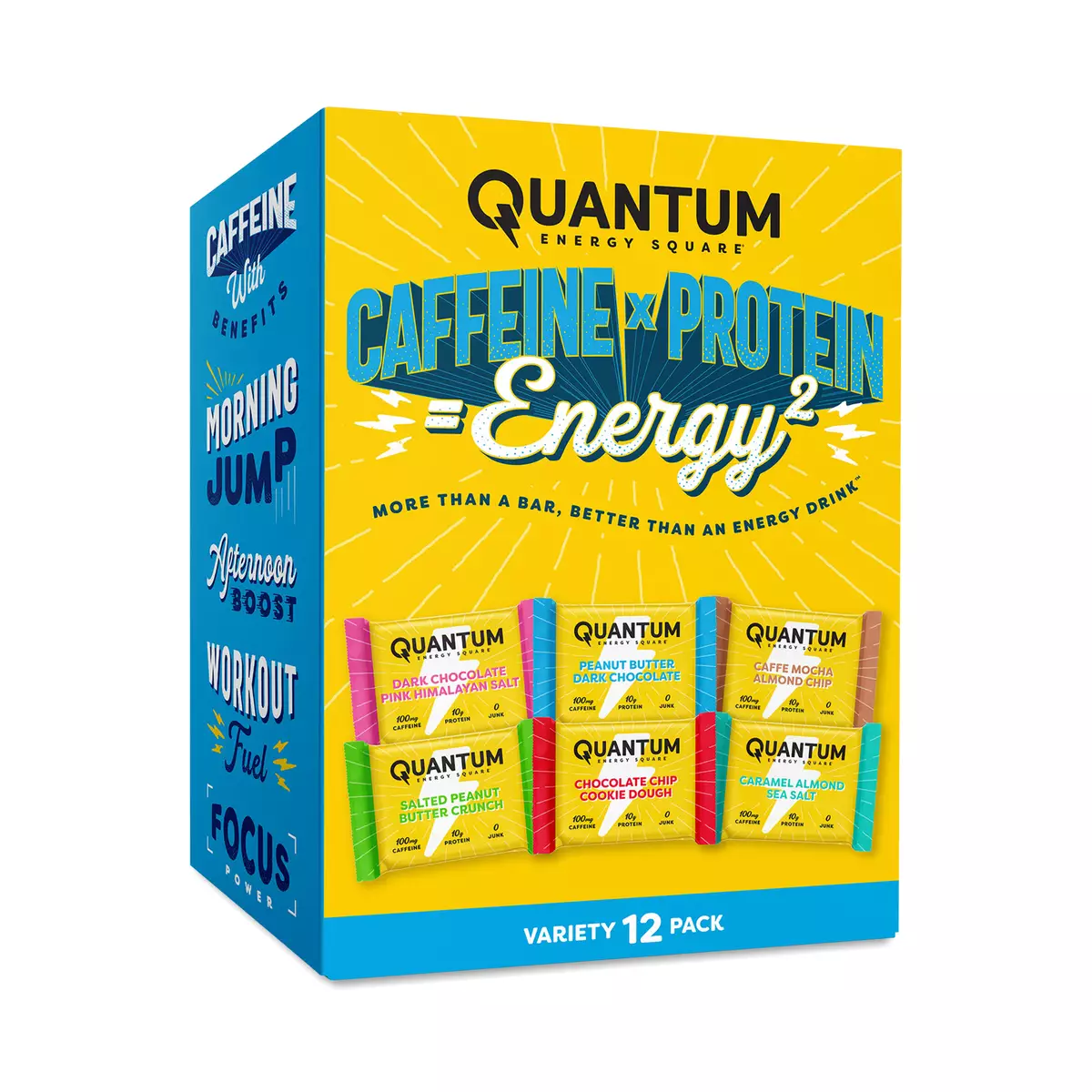 Caffeine & Protein Bars, Variety Pack