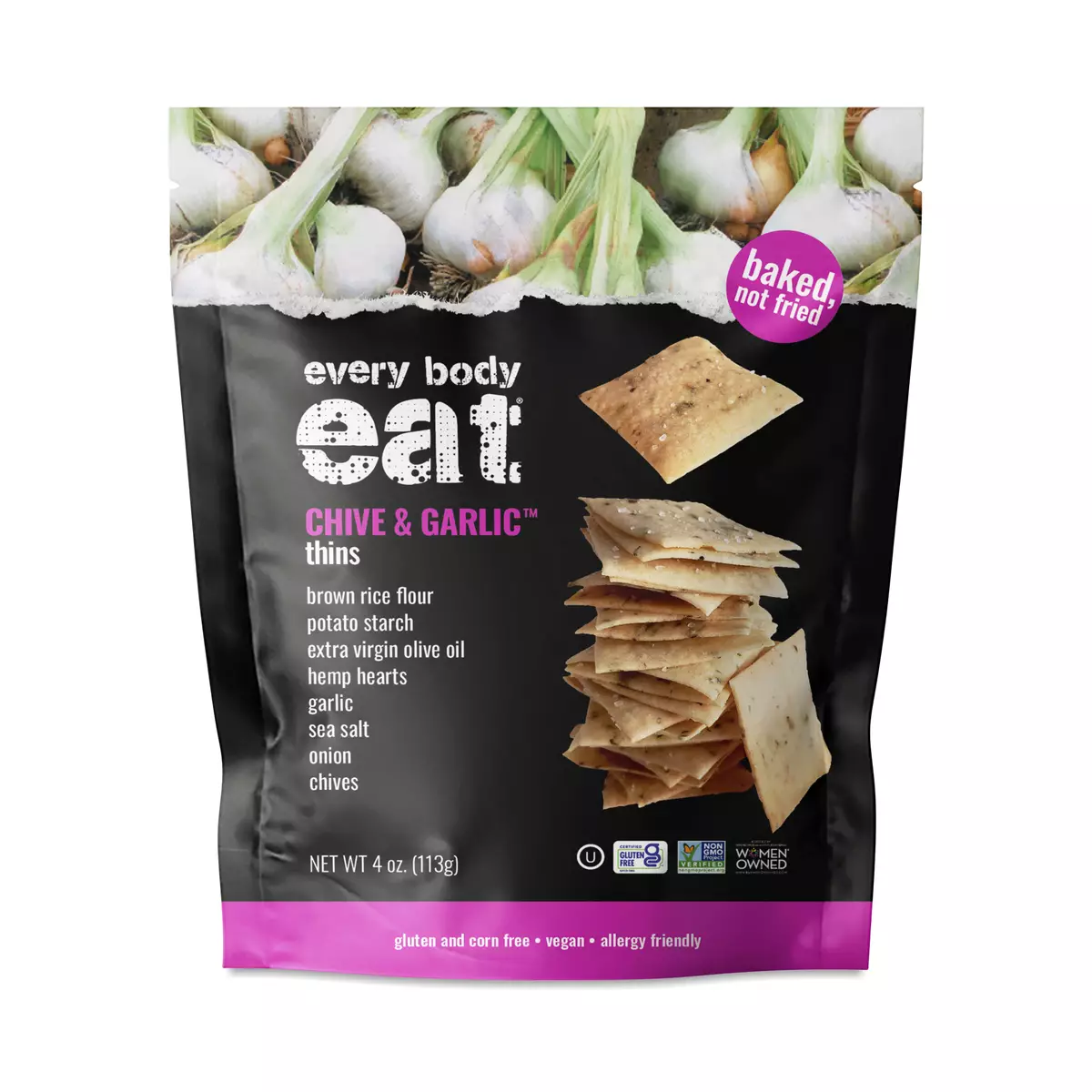 Snack Thins, Chive & Garlic