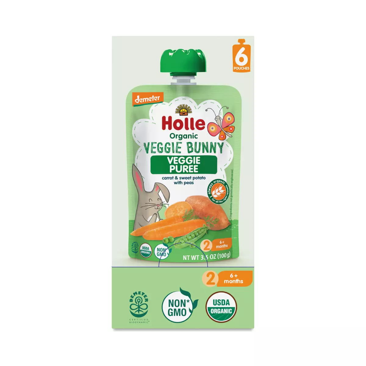 Baby Food, Carrot & Sweet Potato with Peas
