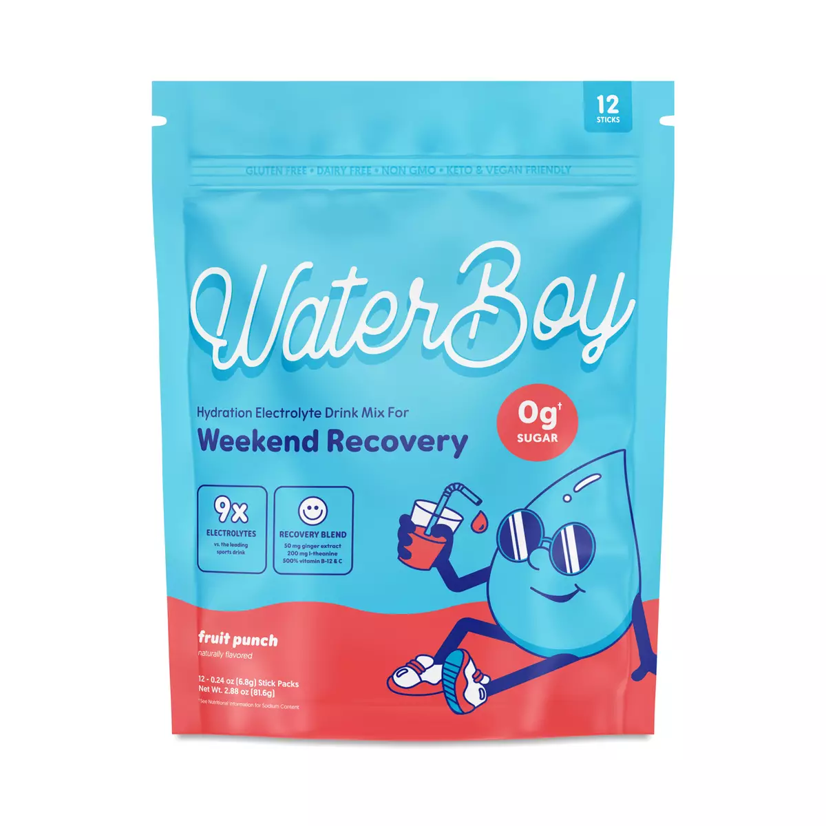 Weekend Recovery Electrolyte Drink Mix, Fruit Punch
