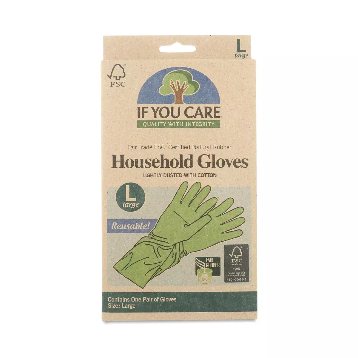 Fair Trade FSC Household Gloves, Large