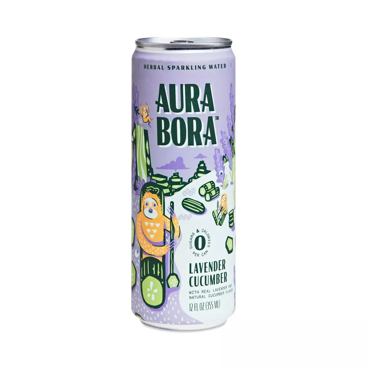 Aura Bora Sparkling Water, Lavender Cucumber