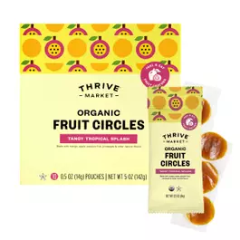  Thrive Market Organic Fruit Circles, Tangy Tropical Splash