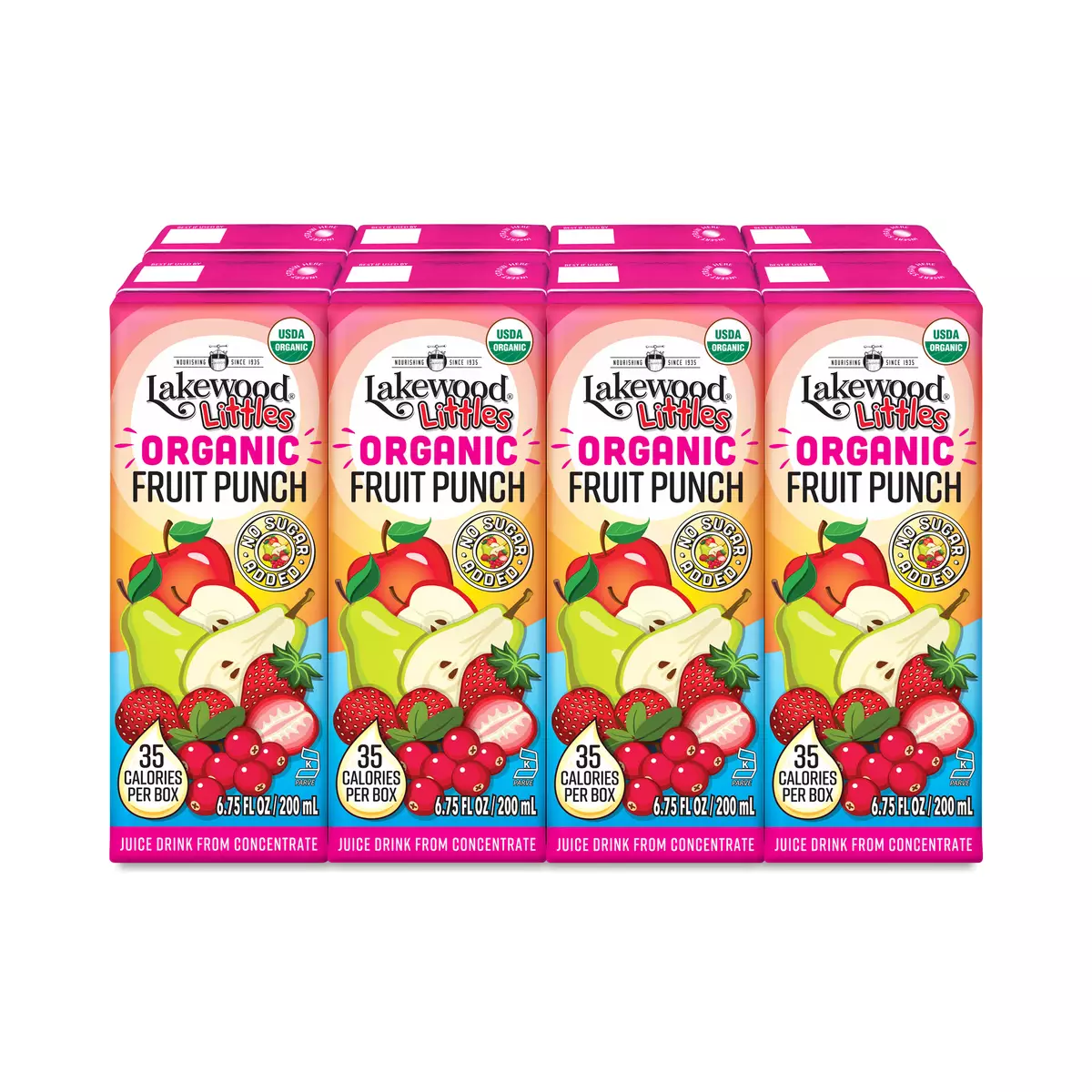 Lakewood Littles Juice Boxes, Organic Fruit Punch