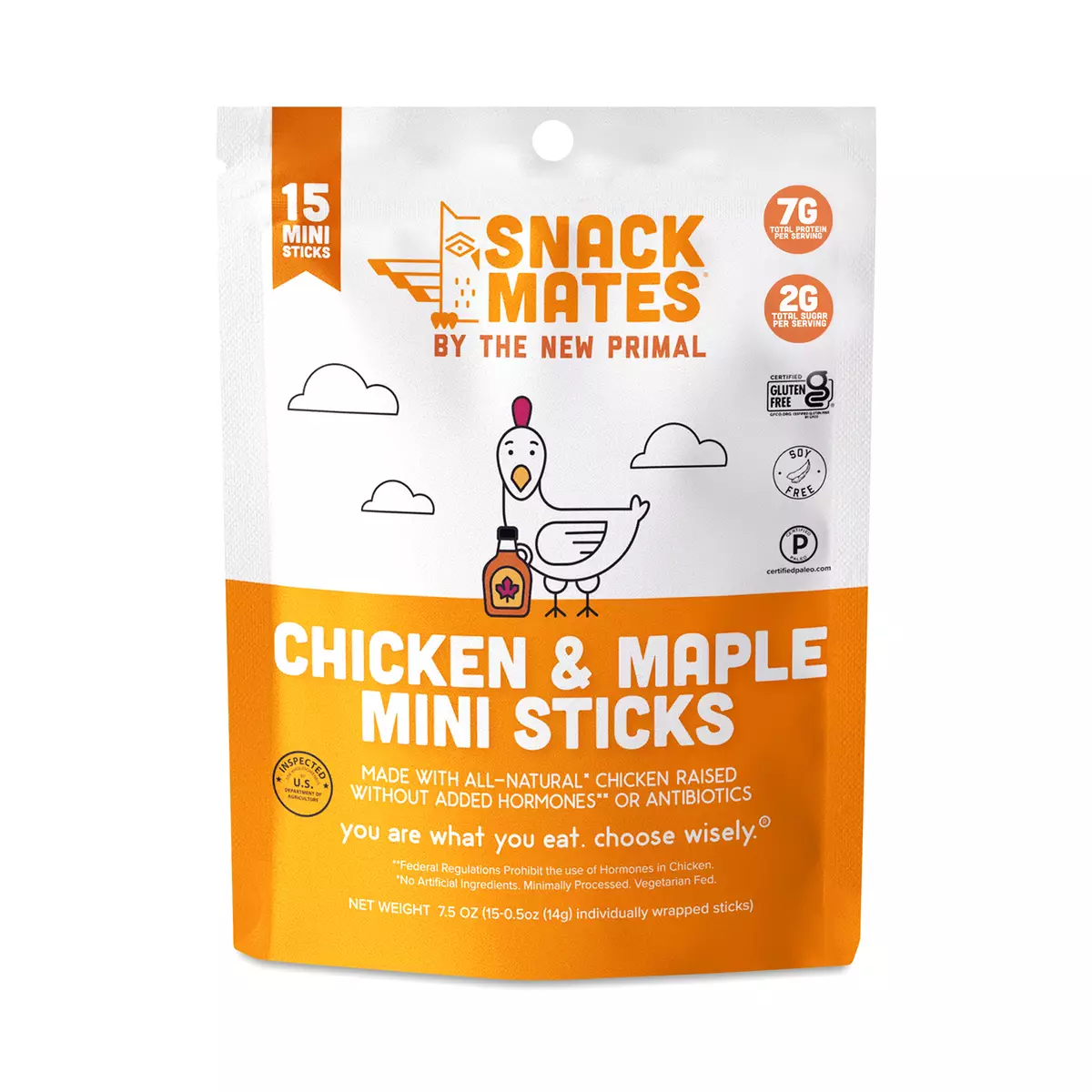 The New Primal Snack Mates Sticks, Chicken & Maple