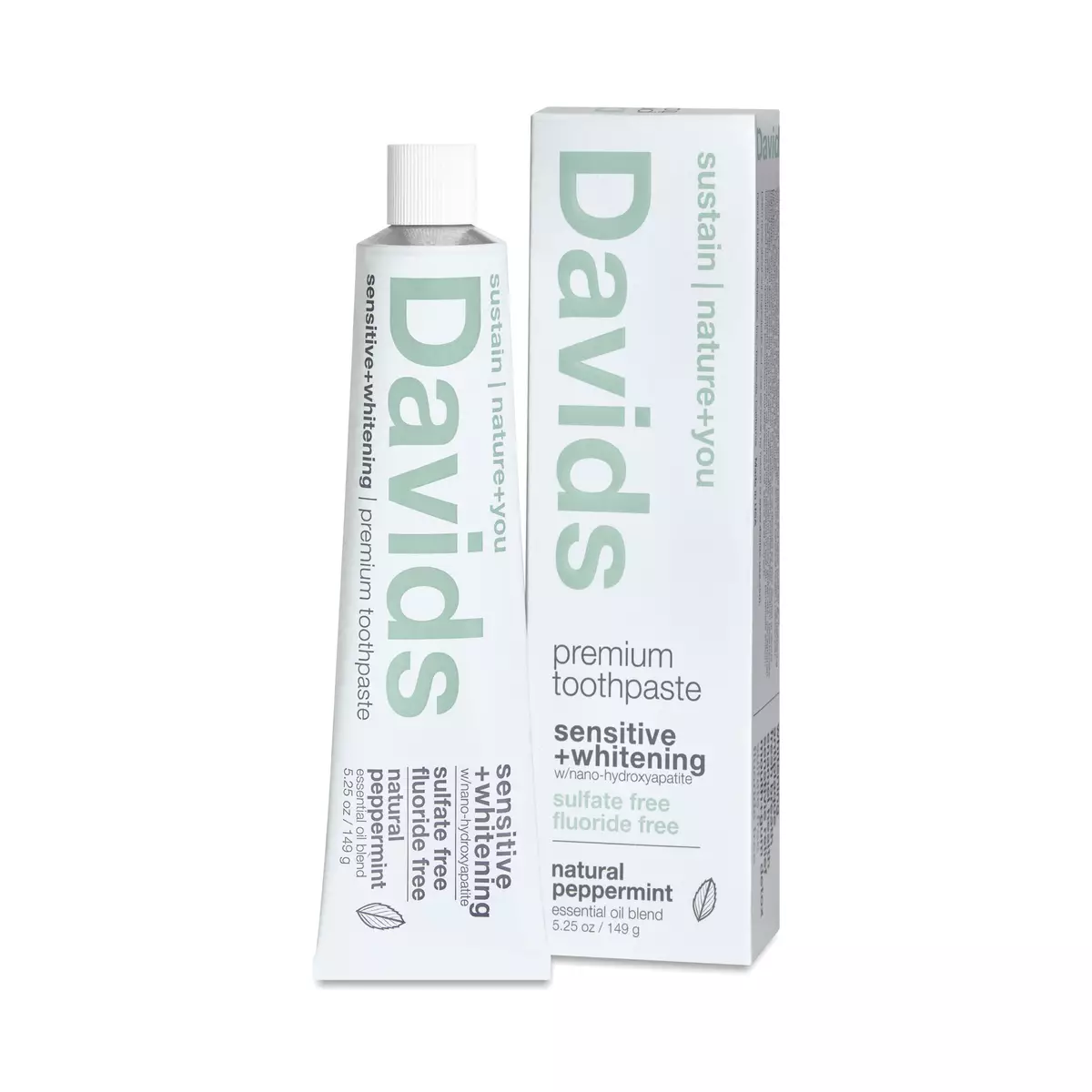 Sensitive & Whitening Toothpaste, Natural Peppermint
