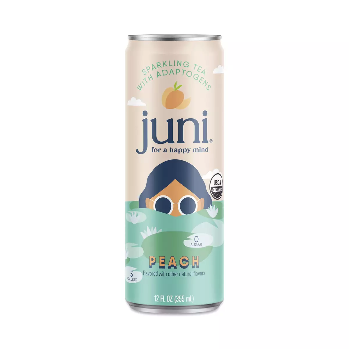Sparkling Tea With Adaptogens, Peach