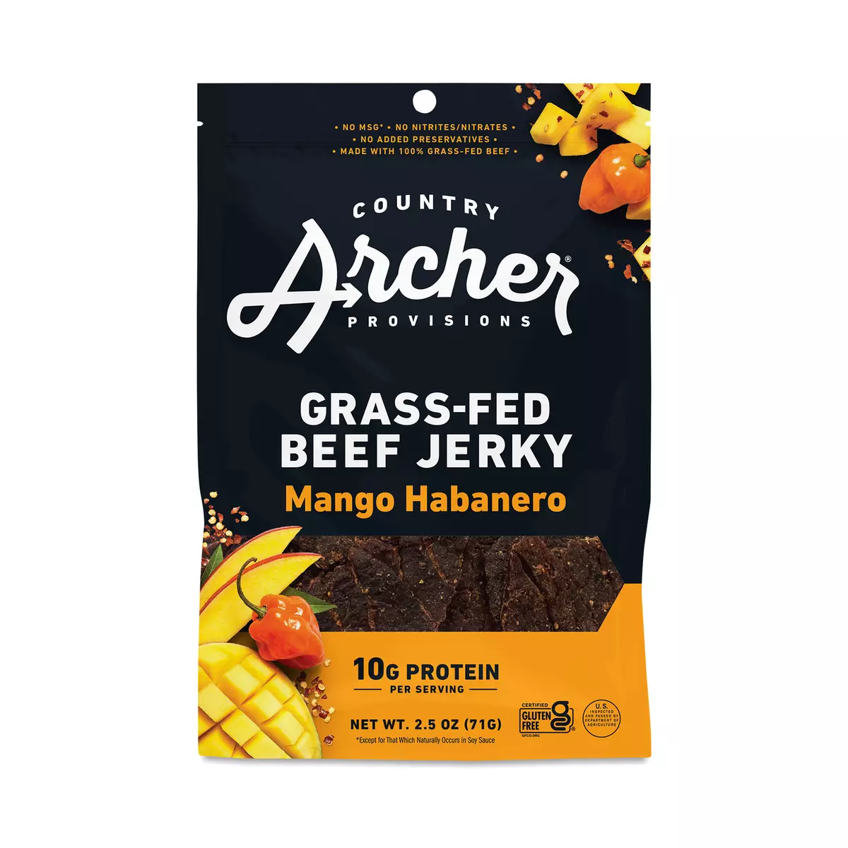 Grass-Fed Beef Jerky, Mango Habanero