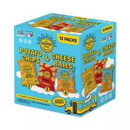  The Good Crisp Company Potato Chips & Cheese Balls, Variety Pack