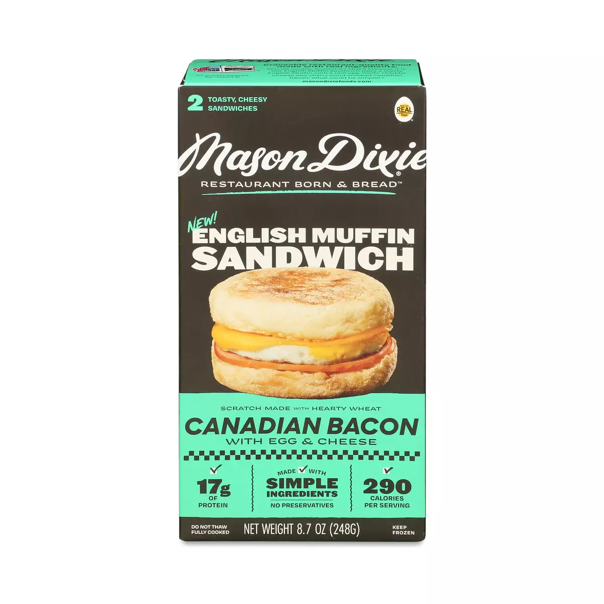 English Muffin Sandwich, Canadian Bacon with Egg & Cheese