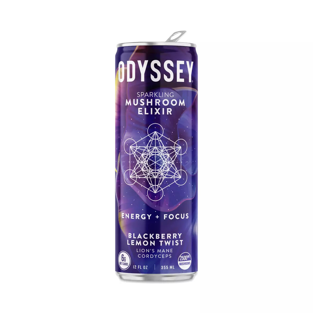 Sparkling Mushroom Elixir, Blackberry Lemon Twist