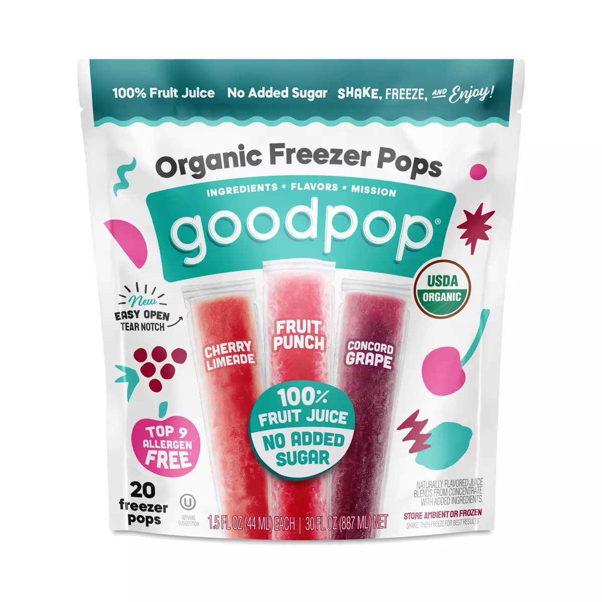GoodPop Organic Freezer Pops