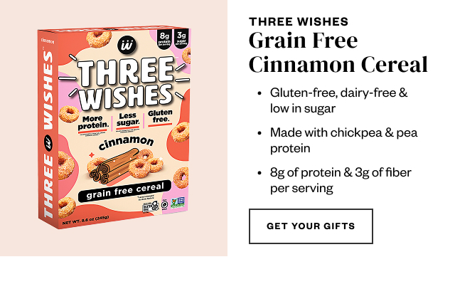 Grain Free Cinnamon Cereal. Get Your Gifts.