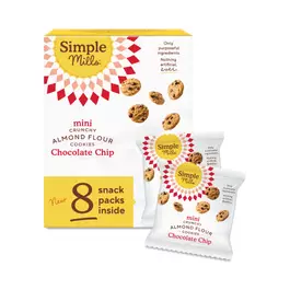  Simple Mills Mini Crunchy Cookies, Chocolate Chip, Snack Packs