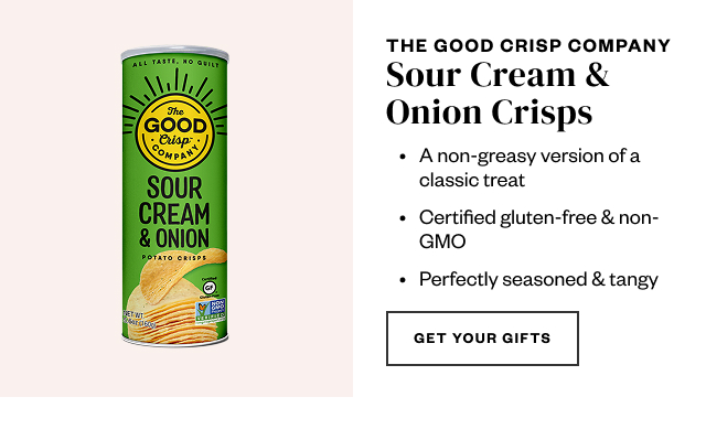 The Good Crisp Company Sour Cream + Onion Crisps. Get Your Gifts.
