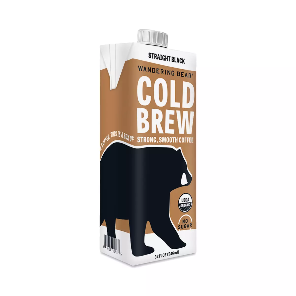 Wandering Bear Extra Strong Cold Brew Coffee, Straight Black