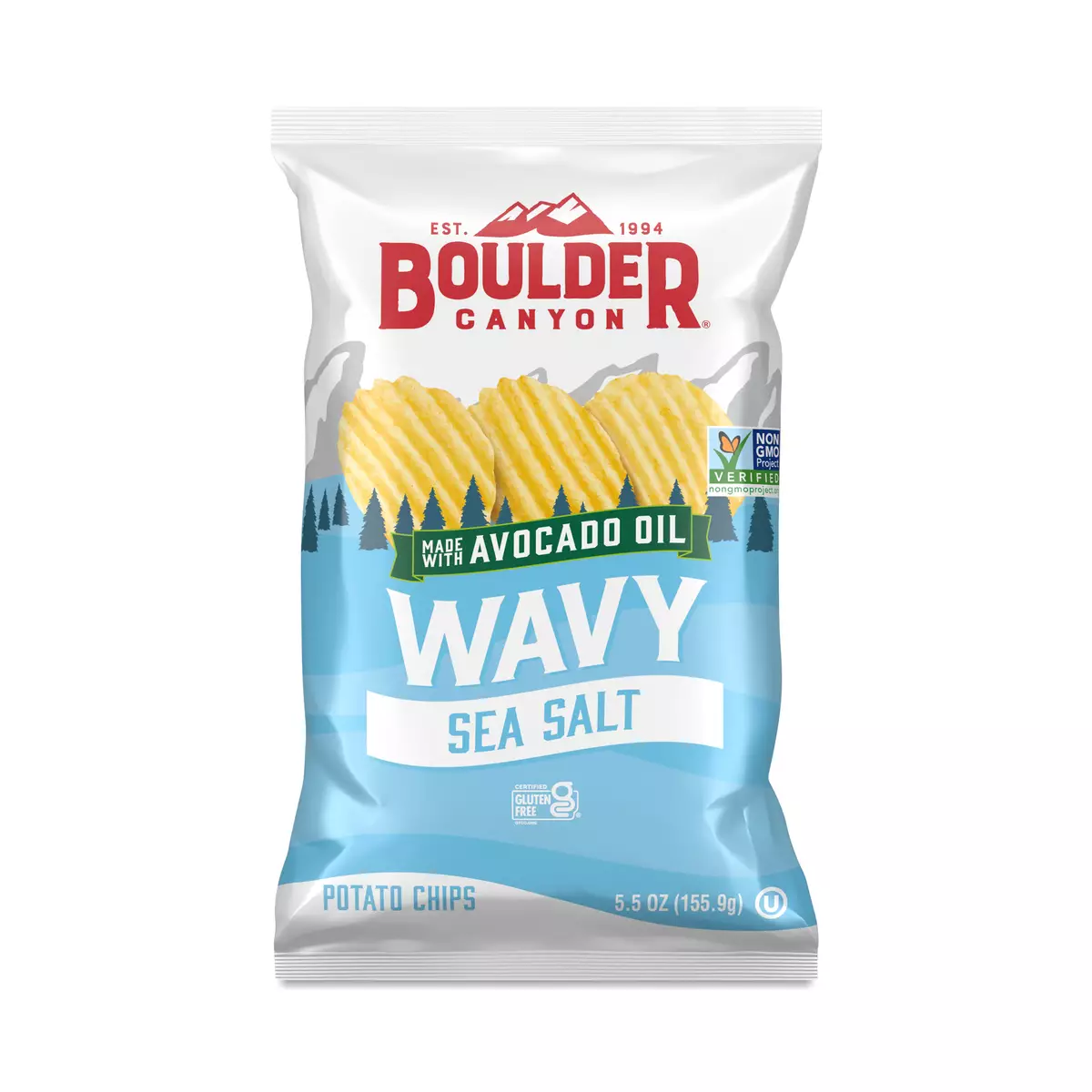 Wavy Potato Chips, Sea Salt, Avocado Oil