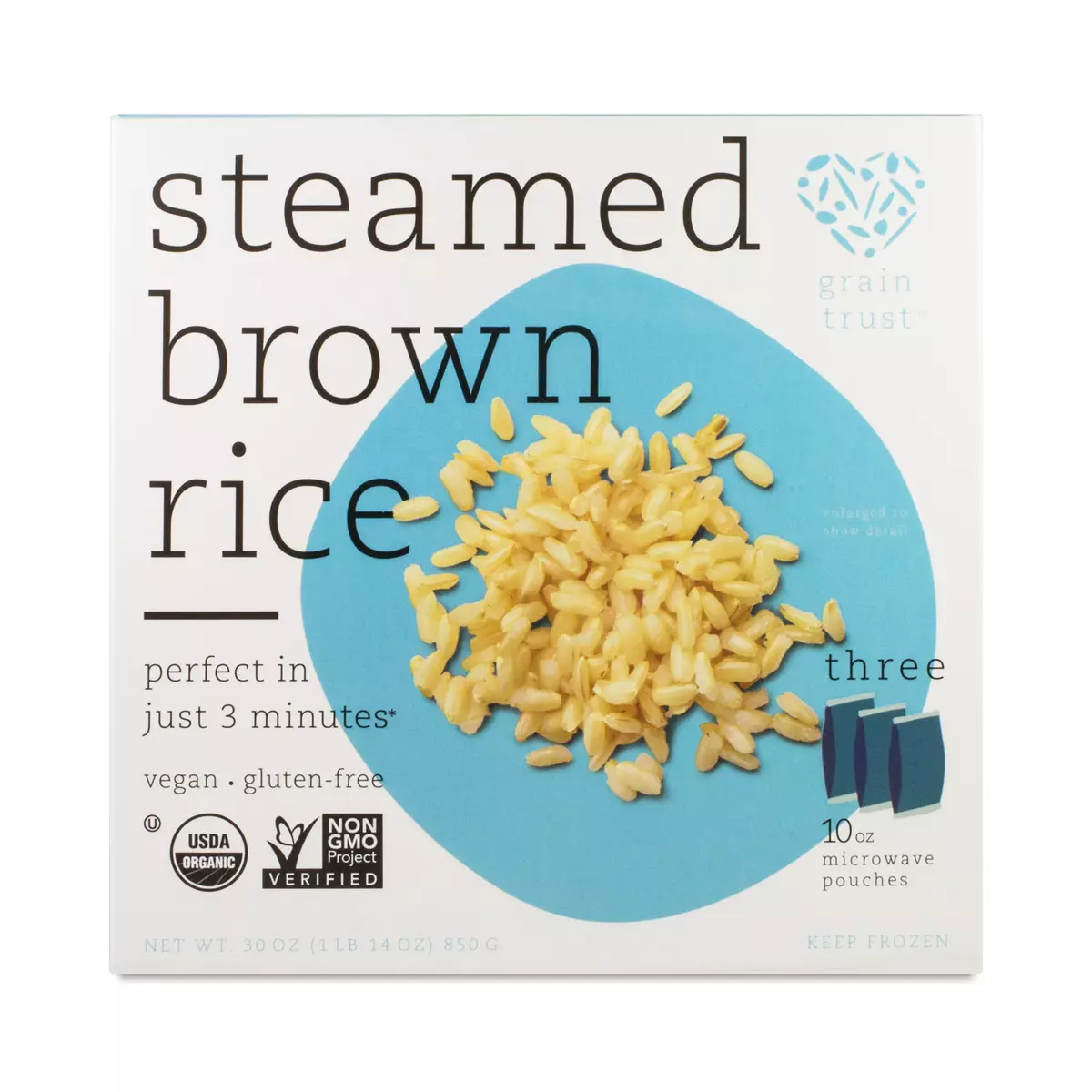 Organic Steamed Rice, Brown