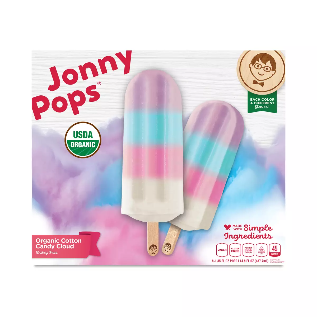 Organic Cotton Candy Cloud Pops