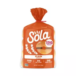  Sola Original Plain Bagels